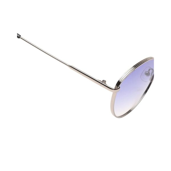 Blue Round Rimmed Sunglasses M257BU4V - Image 6