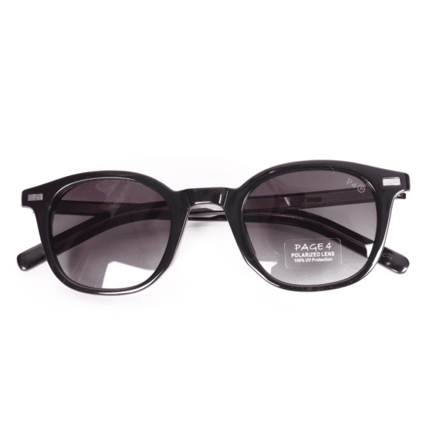 Black Round Polarized Sunglasses PA112 C1 Page 4