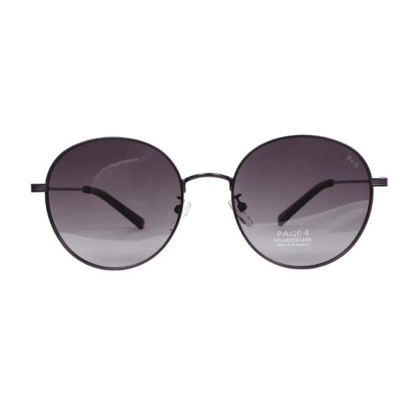 Matte Black Round Polarized Sunglasses PA120 C1 Page 4