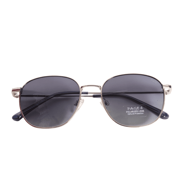 Grey Round Polarized Sunglasses PA49 C3 Page 4